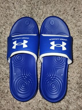 Under Armour Blue Slide Sandals